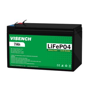 Quality Visench OEM ODM Prismatic 12V 3000 Cycle Life 12.8V 7Ah Lithium Ion Lifepo4 Battery Pack wholesale