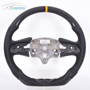Quality Custom Carbon Fiber Leather CT5 Cadillac Steering Wheel Sports Car Yellow Stripe wholesale