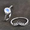 Buy cheap Glamour Hot Fashion Natural Rainbow Moonstone Women 925 Sterling Silver Jewelry from wholesalers
