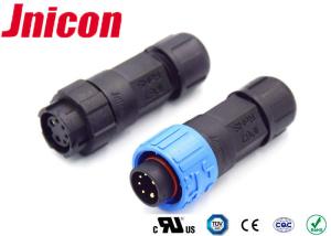 Quality Blue And Black Color 10A Waterproof Connectors 10mΩ Max Contact Resistance wholesale