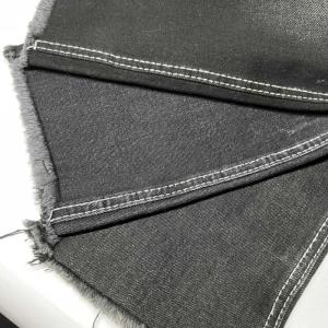 Quality Sulfur Black Light Grey Twill Denim Fabric Heavy Weight 12 oz For Pants Jackets wholesale