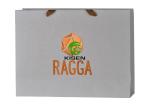 Custom Design White Card Paper Bag , Hot Stamp Die Cut Handle Paper Bags For