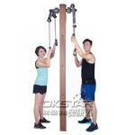 outdoor gym equipment equipment park wood outdoor arm stretcher