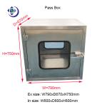 Electric Magnetic Interlock 304 Stainless Steel Pass Box For Cleanroom