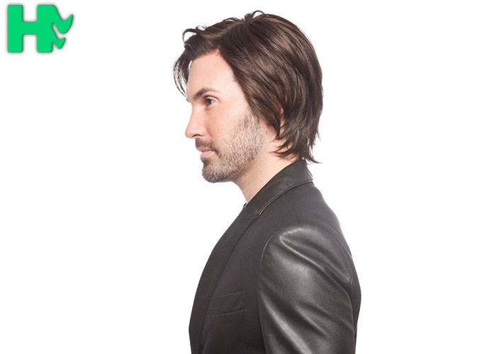 Hot Wire Fiber Synthetic Men Short Hair Wig With Side Bang For Young Men