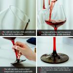 WINE GLASS Hand Blown Europe-Style Colored Stemmed Crystal Glass Wine Glasses