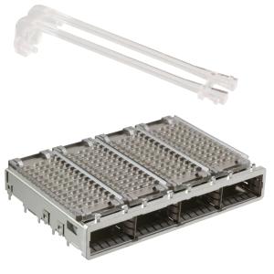 Quality TE 2007626-3 QSFP+ 1x4 Cage With Heat Sink Connector 14 Gb/s Included Lightpipe wholesale