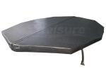 custom-made spa cover for wooden hot tub, red cedar spa, stainless steel spa -