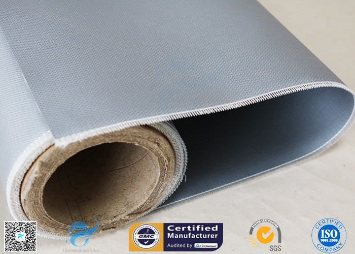E - Glass Electrical Resistant 80/80g 0.45mm Silicone Coated Fiberglass Fabric Gray