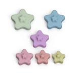 Waterborne Paint 95mm Wide Baby Stacking Toy OEM Star Shape