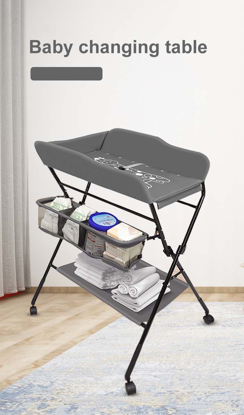 Height Adjustable Multi-Functional Baby Changing Station Newborn Changing Table
