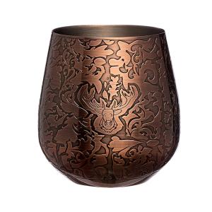 Quality Stainless Steel Wine Glass Stemless Wine Cup Copper Stag Design wholesale