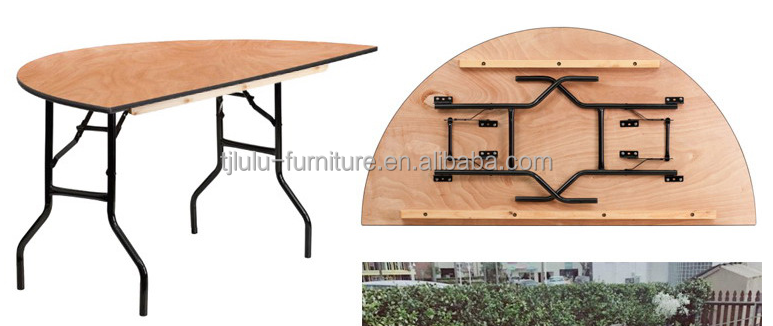 Outdoor Rectangular Solid Wood Banquet Wedding Hotel Folding Dining Tables in Modern Design for Weddings and Hotels