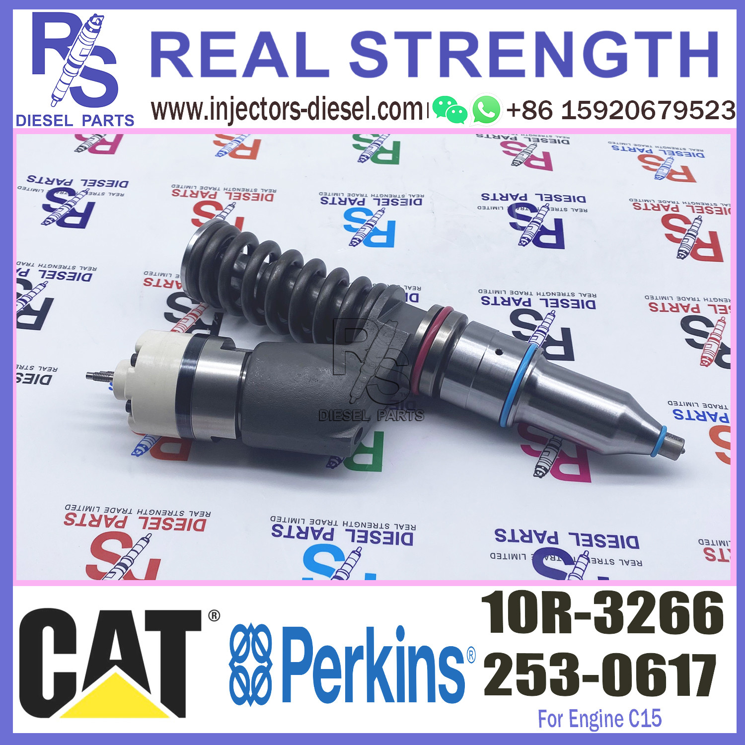 Diesel Fuel Common Rail Injector 253-0617 10R-3266 For CAT C15 Track-Type Tractor D10N D10R D10T