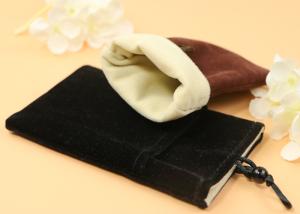 Quality 200gsm Velvet Drawstring Gift Bags With Outside Pocket Recyclable Ultra Light wholesale