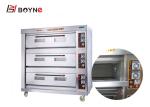 Three Decks Commercial Gas Bread Ovens , Economic Gas Power Commercial Bread
