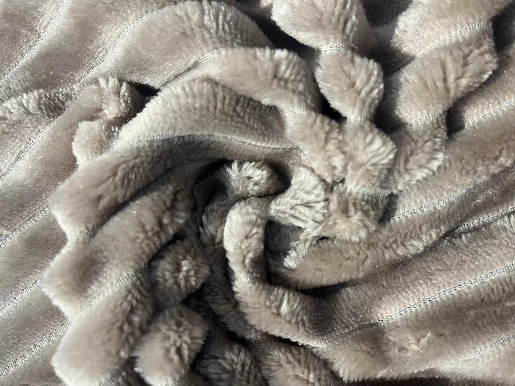 Custom Winter Blanket Super Soft Flannel Fleece Fabric with Customizable Yarn Count