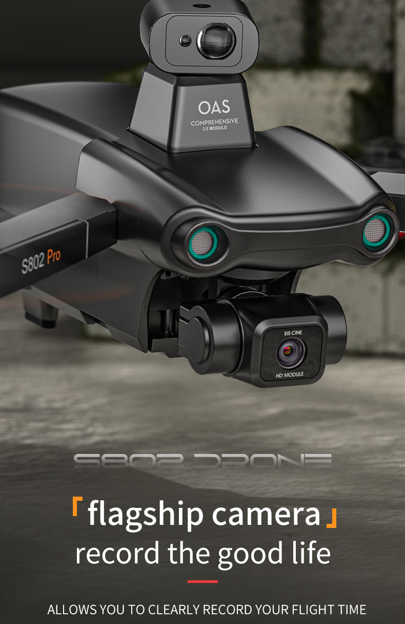 S808 Drone 360 Obstacle Avoidance Brushless Three-axis Eis Anti-shaking Ptz 8k Ultra-clear Aerial Photography Gps Rc Aircraft