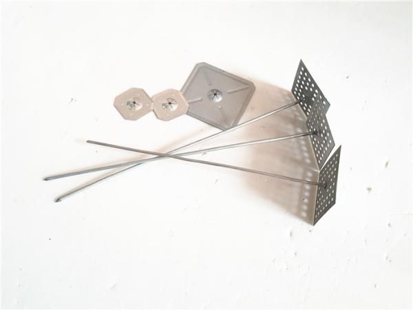 Zinc Coated Perforated Base Insulation Support Anchor 12Ga Dia 9-7/8" Length