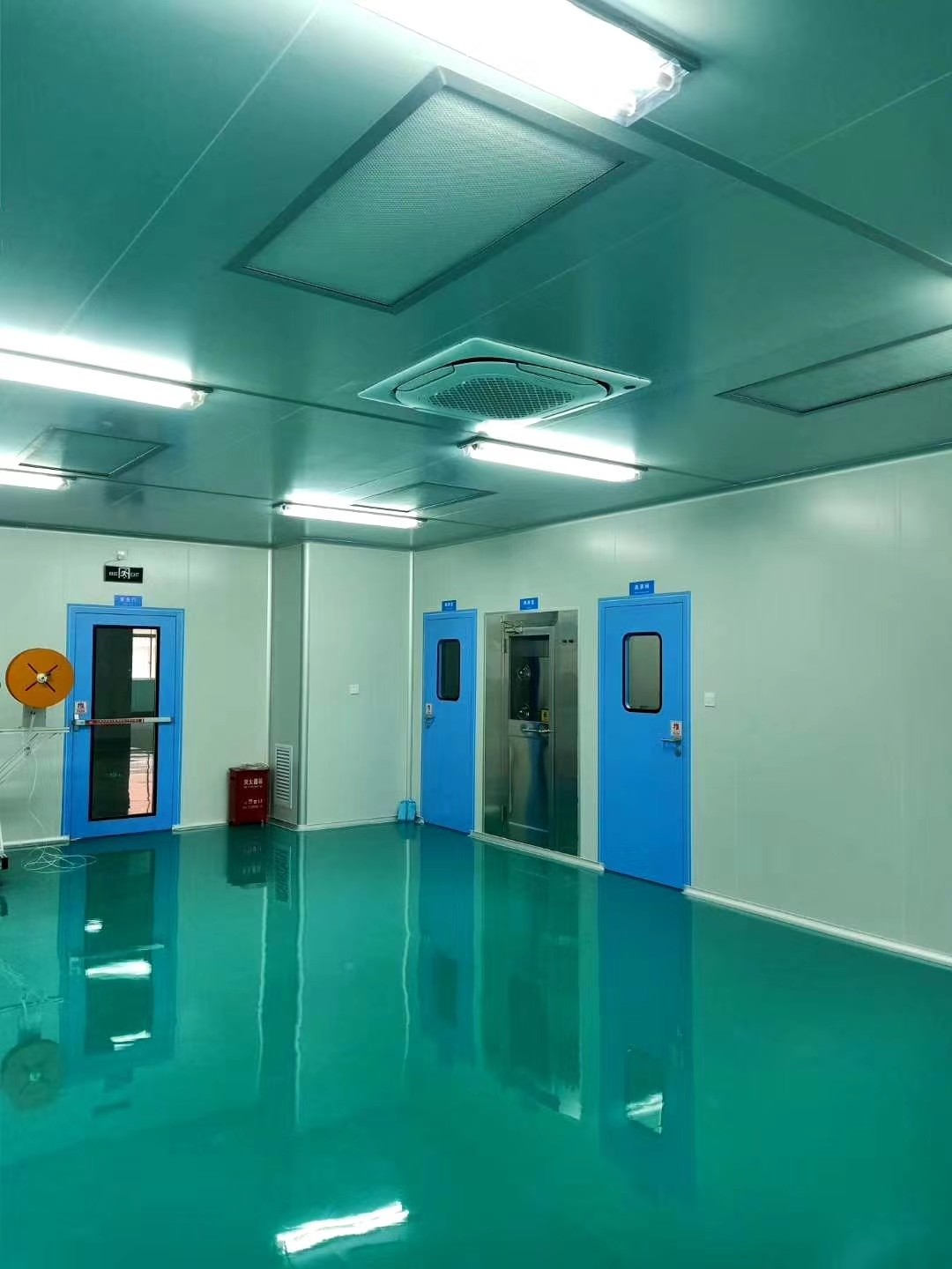 Oval Glass Pharmaceutical Clean Room Door Sliding Doors Fireproof 1.5mm