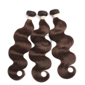 Quality #4 Medium Brown Body Wave Remy Human Hair Bundles Sew In Weave Bundles Brazilian Bundle Deals wholesale
