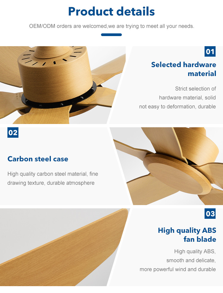 Wholesale Lower Noise Stable Operation Pure Copper Motor 56 Inch Remote Control Modern Ceiling Fan