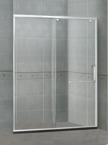 Quality Brushed One Sliding Glass Shower Screen Tempered Glass Inline Visible Glass Clips wholesale