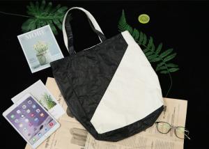 Quality Two Colors Splicing Recyclable Tote Bag , Breathable Dupont Paper Bag For Shopping wholesale