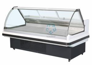 Quality Painted Steel Butcher Meat Display Fridge Air Cooling 220V wholesale