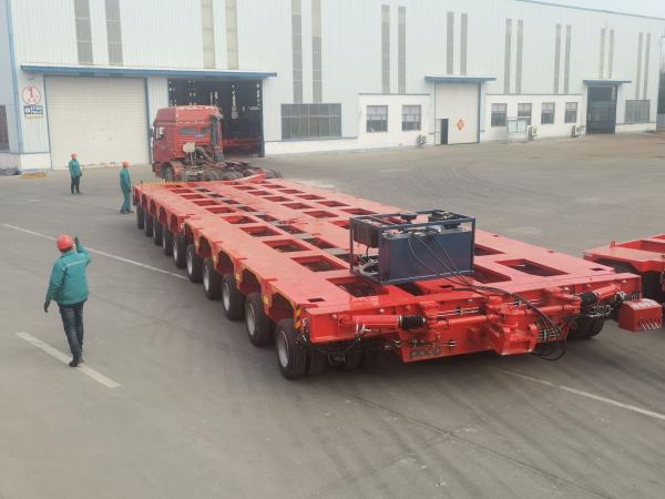 6 Axis Lines 180tons Heavy Duty Gooseneck Steering Drop Deck Hidrolik Scheuerle