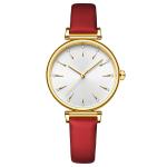 Alloy Quartz Women'S Leather Cuff Watch Leather Strap Luxury Ladies Watches