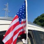 Economic Polyester USA American Car Flag Window Clip 11" X 13" Pack Of 12 10 100