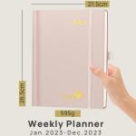 Light Pink 2023 Weekly Planner Daily Weekly Schedule Quick Search Corners
