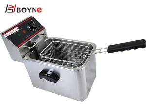 Quality Fast Food Electric Fryer 4L Snack Fryer Stainless Steel Kitchen Equipments wholesale