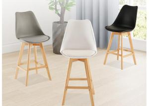 Quality Multifunctional Beech Bar Stool , Grey Leather Bar Stools With Backs wholesale