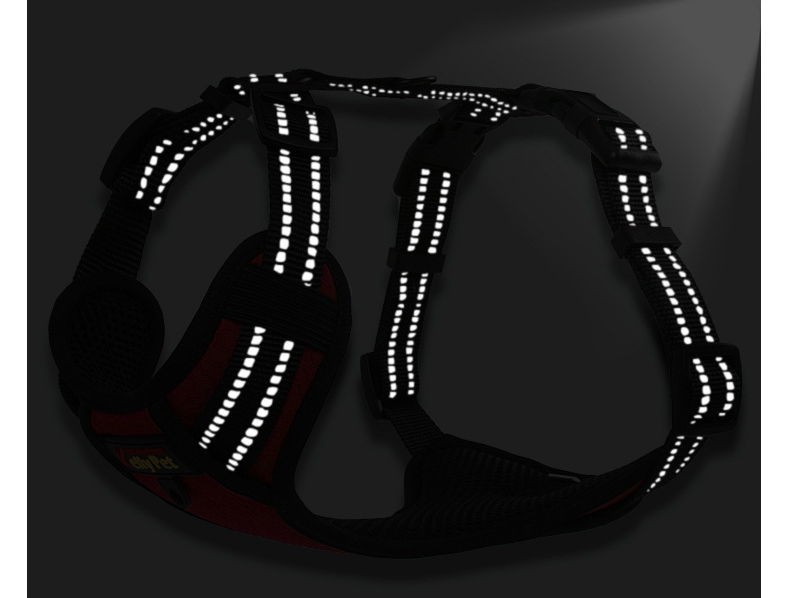 Waterproof Hi Vis Harness For Dogs LED Light Up Dog Harness XS-XL