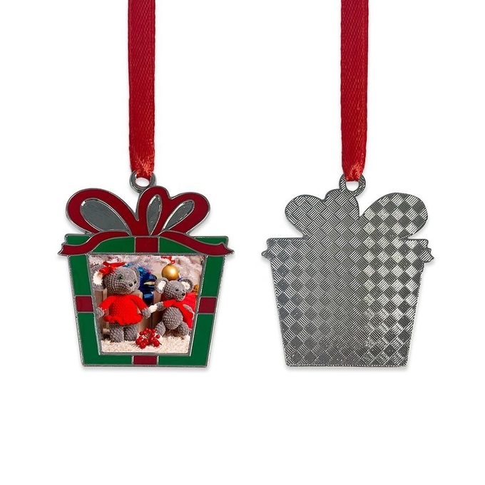 Customized Sublimation Blank Metal Christmas Ornaments DIY Christmas Gifts