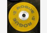 Black PU Rubber Barbell Weight Plates / Weight Lifting Plates 2.5 - 25kgs