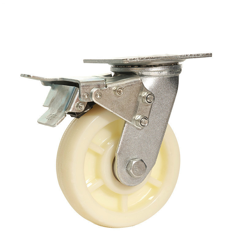 5inch Heavy Duty White No Steel Core Nylon Caster