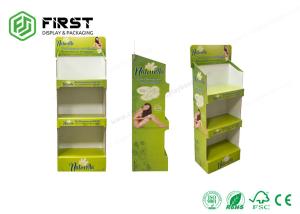 Quality POP Printing Cardboard Floor Displays 3 Shelves Customized Logo For Retail Promotion wholesale
