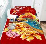 Beautiful Peacock Pattern Household Bedroom Living Room Floor Carpet Special