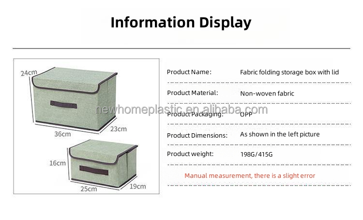 Foldable Desk Storage Box Organizer for Clothes Non Woven Cover Sundries Customized Size