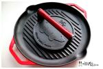 Enamel Round Cast Iron Grill Pan