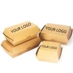 Burger Packaging Box Eco-friendly Customized Biodegradable Kraft Paper Fast Food