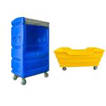 500kg Bulk Linen Laundry Basket Trolly Lightweight Durable