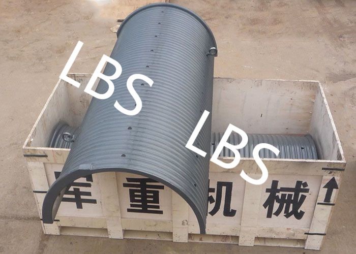 Bolted / Welding Connection Winch Drum Grooved Sleeves And Shells