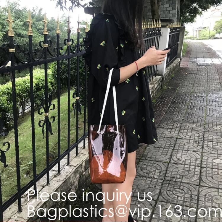 Custom Logo Home Textile Clear Vinyl PVC Plastic Quilt Blanket Zipper Bag With Handles,promotional pvc shopping bag