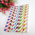 Bar Home Paper Drinking Straws , Disposable Biodegradable Paper Straws Safe