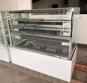 Quality Ambient Temperature Square Glass Dry Bakery Display Case 450L wholesale