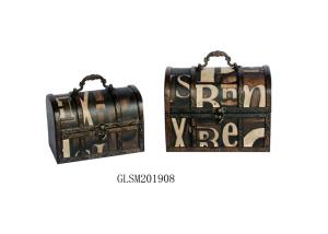 Quality Engraving Logo Retro L20*13 Leather Storage Box wholesale